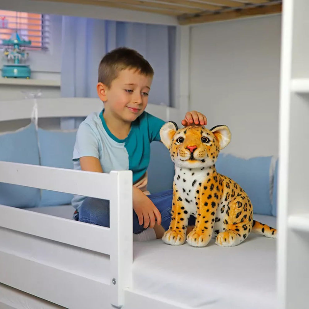 TUKVESZE brown cheetah plush eyes and features provide lifelike charm