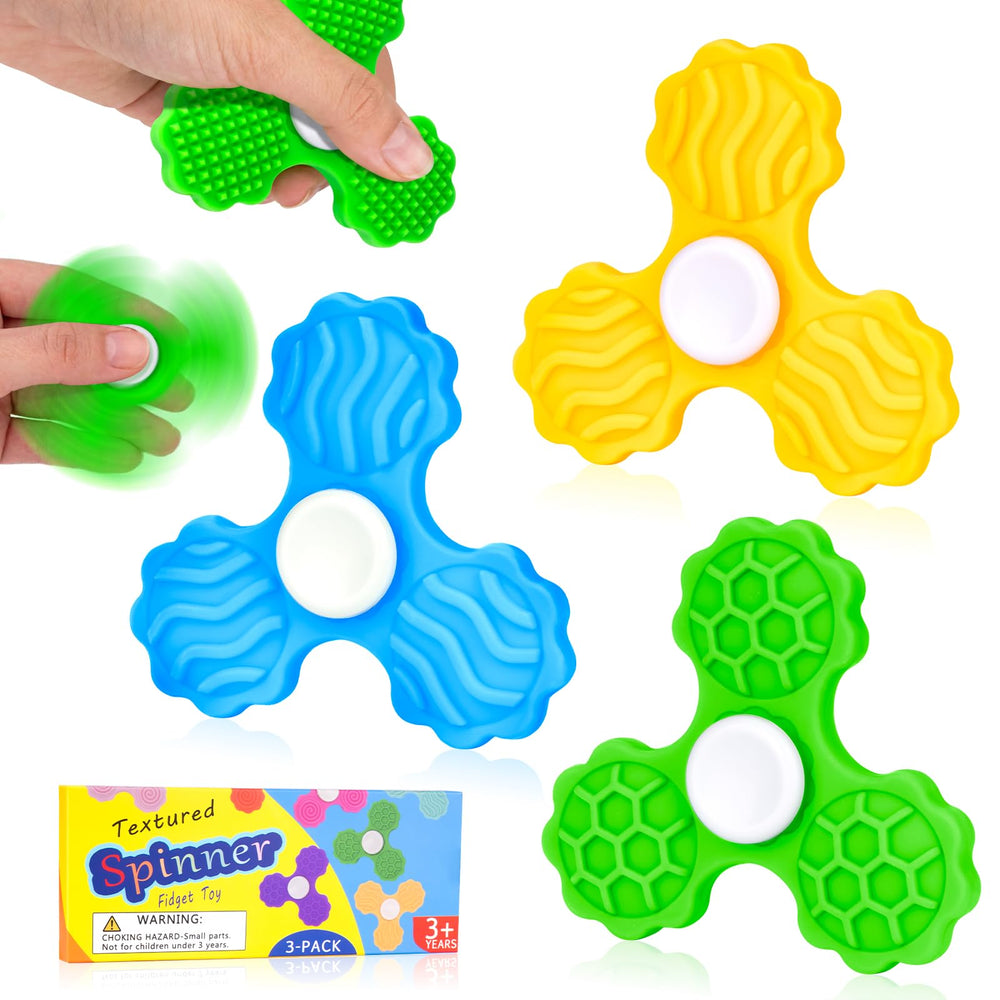 Tulobi fidget spinners with textured worry stones for quiet, focused moments