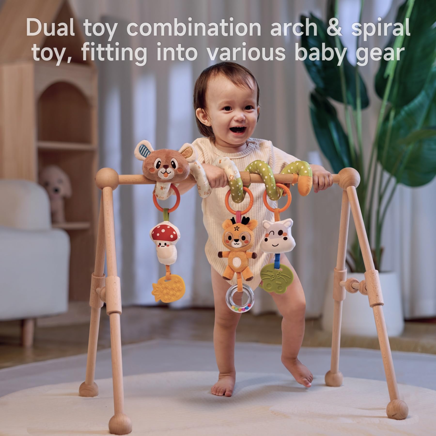 TUMAMA arch clips on cribs or strollers for secure use.