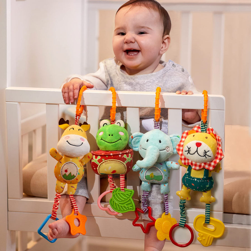 TUMAMA KIDS lion handbell rattle plush toy to encourage tactile play