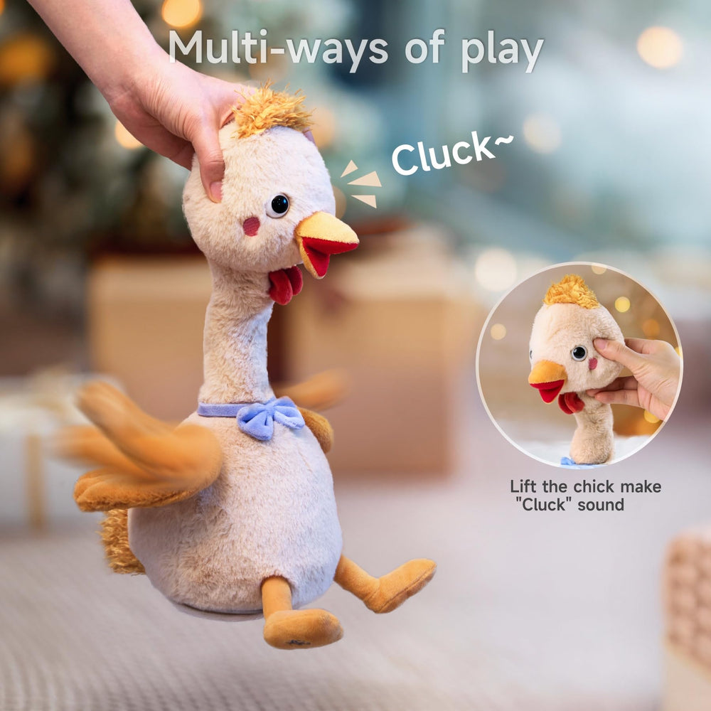 TUMAMA Kids dancing chicken toy soft plush material feels comforting