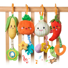 TUMAMA KIDS pumpkin hanging toy teether and rattle for sensory play