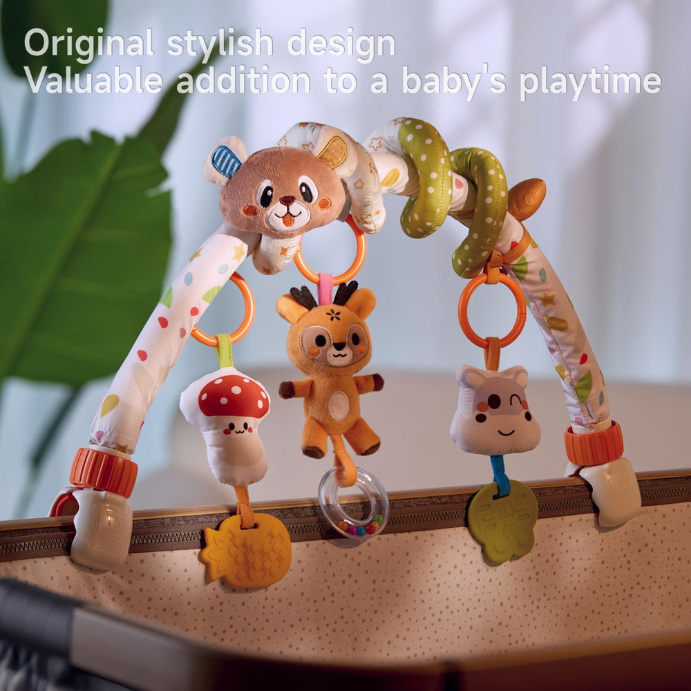 TUMAMA hippo pendant with rattle beads and teether.