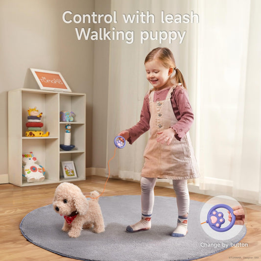TUMAMA KIDS plush puppy barks, adding sound cues during pretend play
