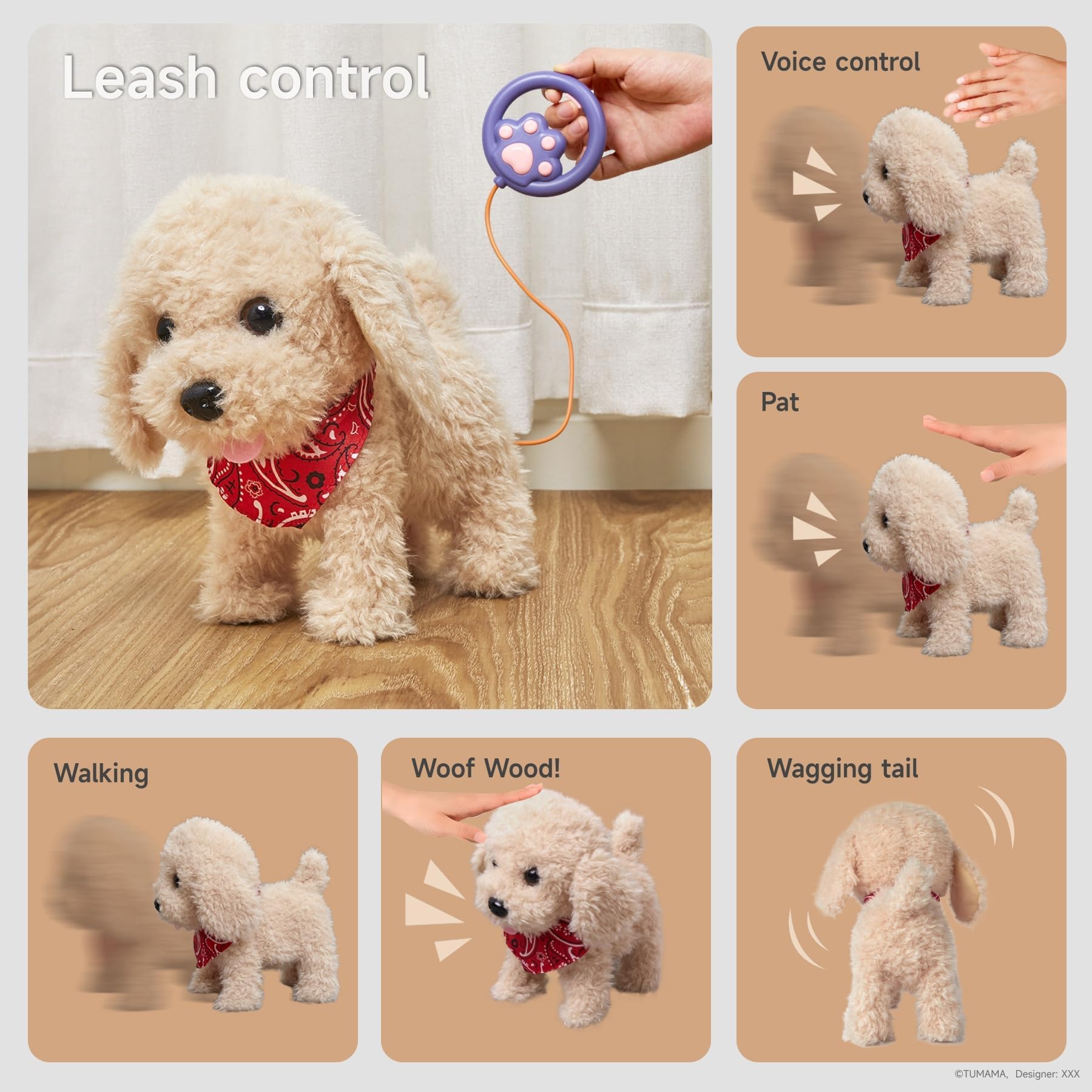 TUMAMA KIDS plush puppy dress-up encourages imaginative wardrobe play