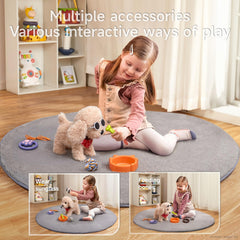 TUMAMA KIDS plush puppy tail wag shows responsive motion for realism