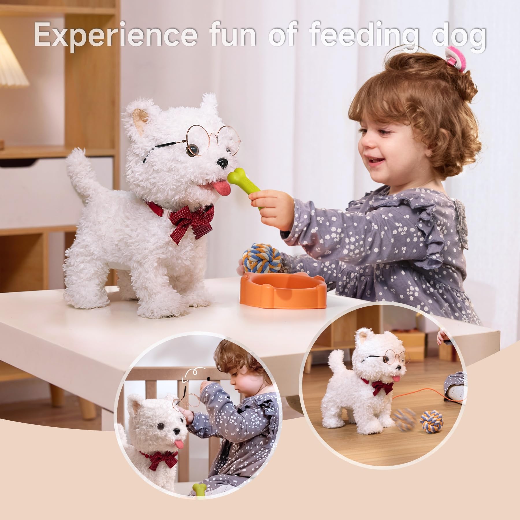TUMAMA KIDS plush puppy tail-wagging adds lifelike motion to stories.