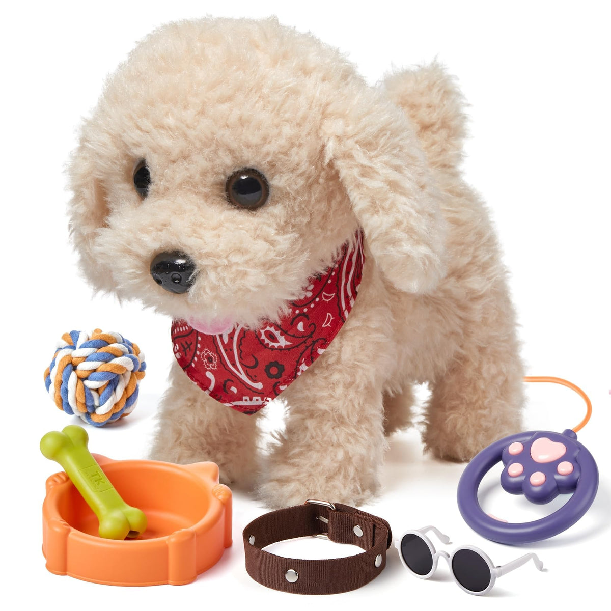 TUMAMA KIDS plush puppy walks for interactive play sessions