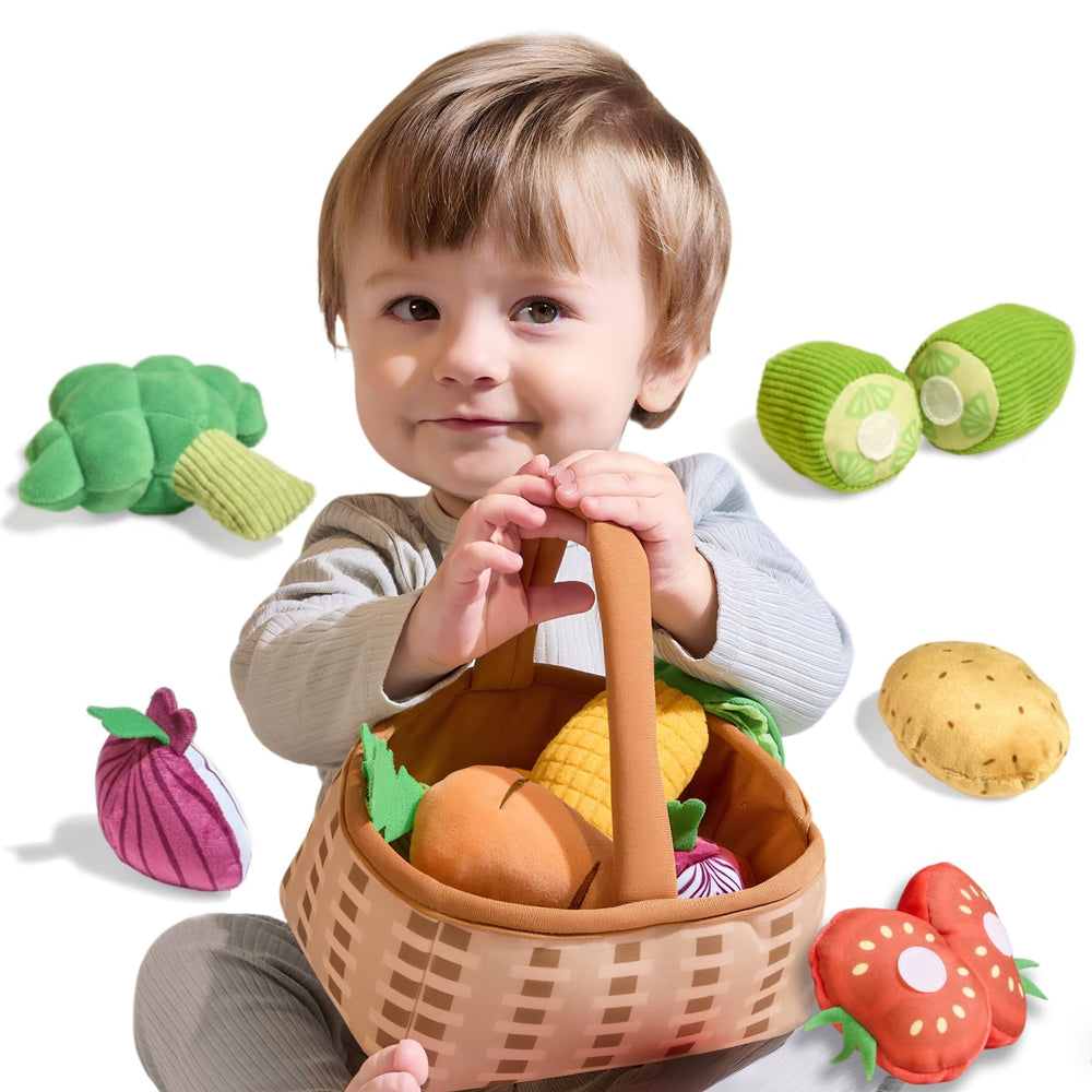 TUMAMA KIDS plush corn toy for tactile play and sensory exploration.