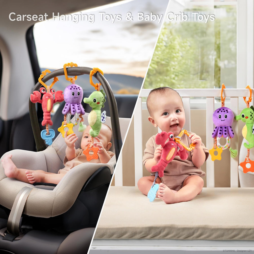 TUMAMA KIDS stroller clip toy makes on-the-go play easy.