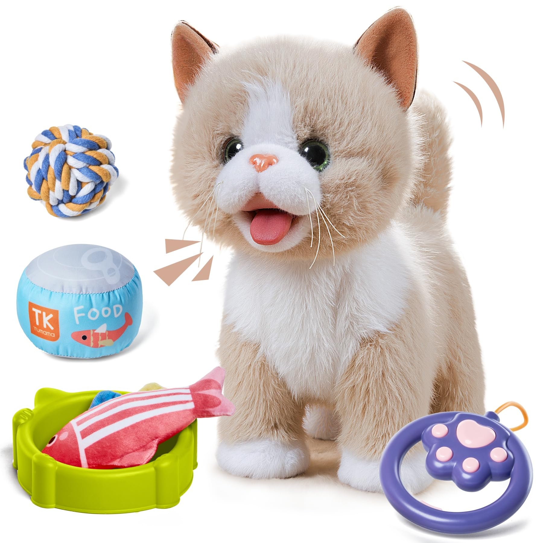 TUMAMA KIDS Walking Talking Cat set in action showcases lifelike motion for imaginative play.