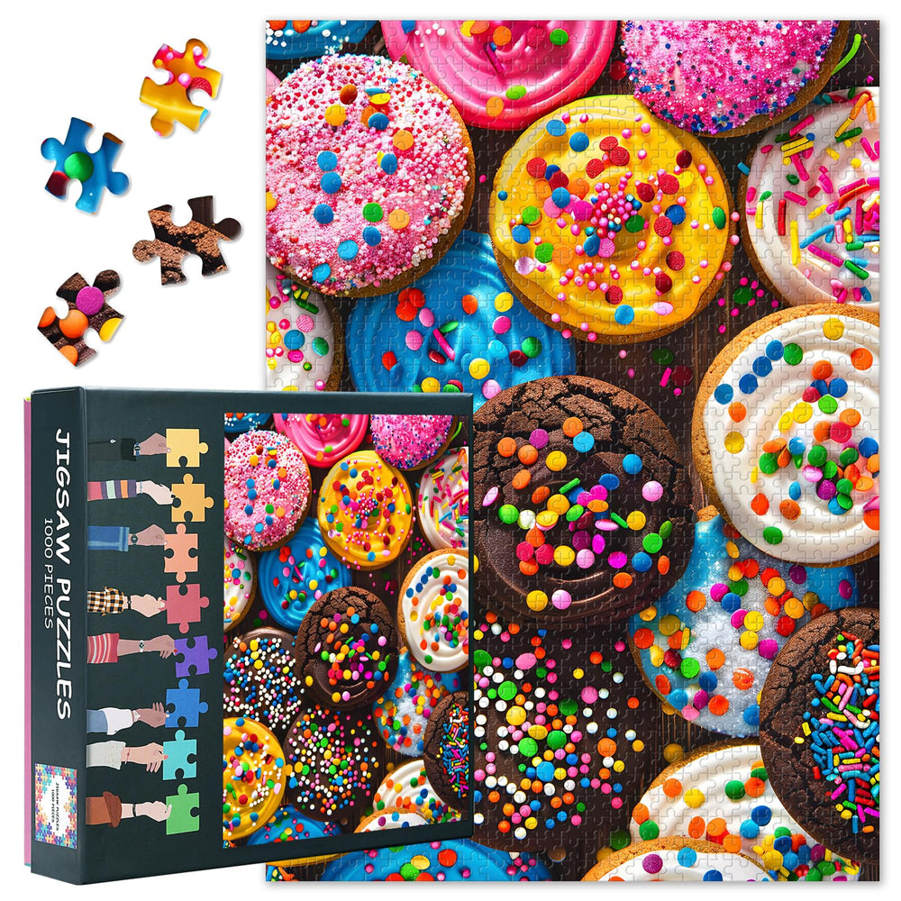 TUMOVO Candyland Cakes puzzle box front; vibrant dessert theme ideal for gifting.