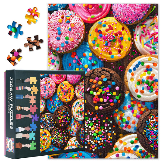 TUMOVO Candyland Cakes puzzle box front; vibrant dessert theme ideal for gifting.