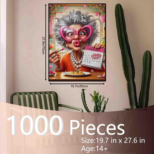 Tumovo old woman kiss painting puzzle offers immersive family activity.