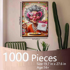 Tumovo old woman kiss painting puzzle offers immersive family activity.