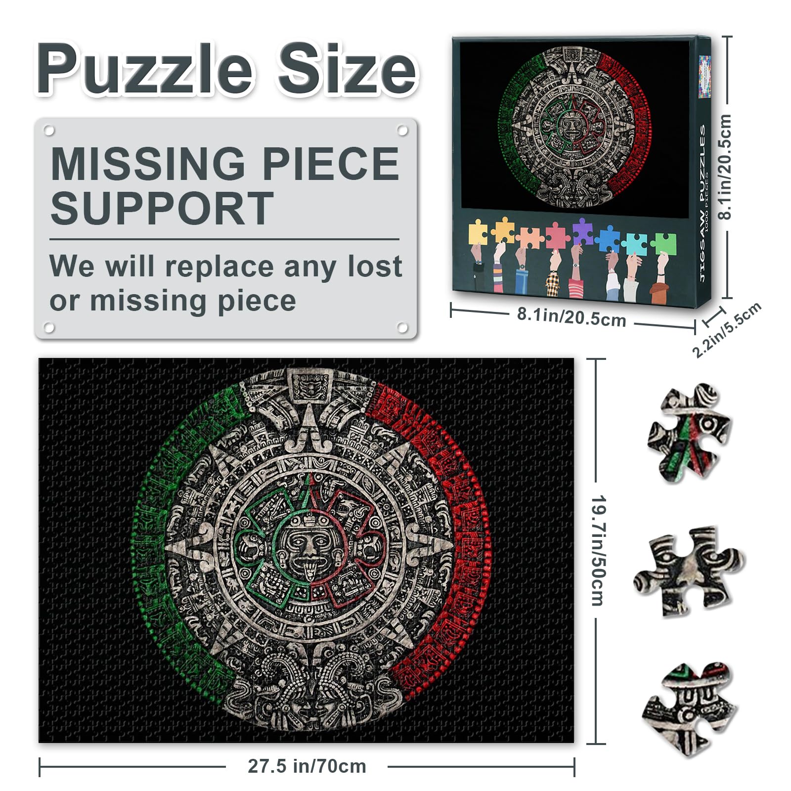 TUMOVO puzzle pieces with back letters for easier sorting and assembly