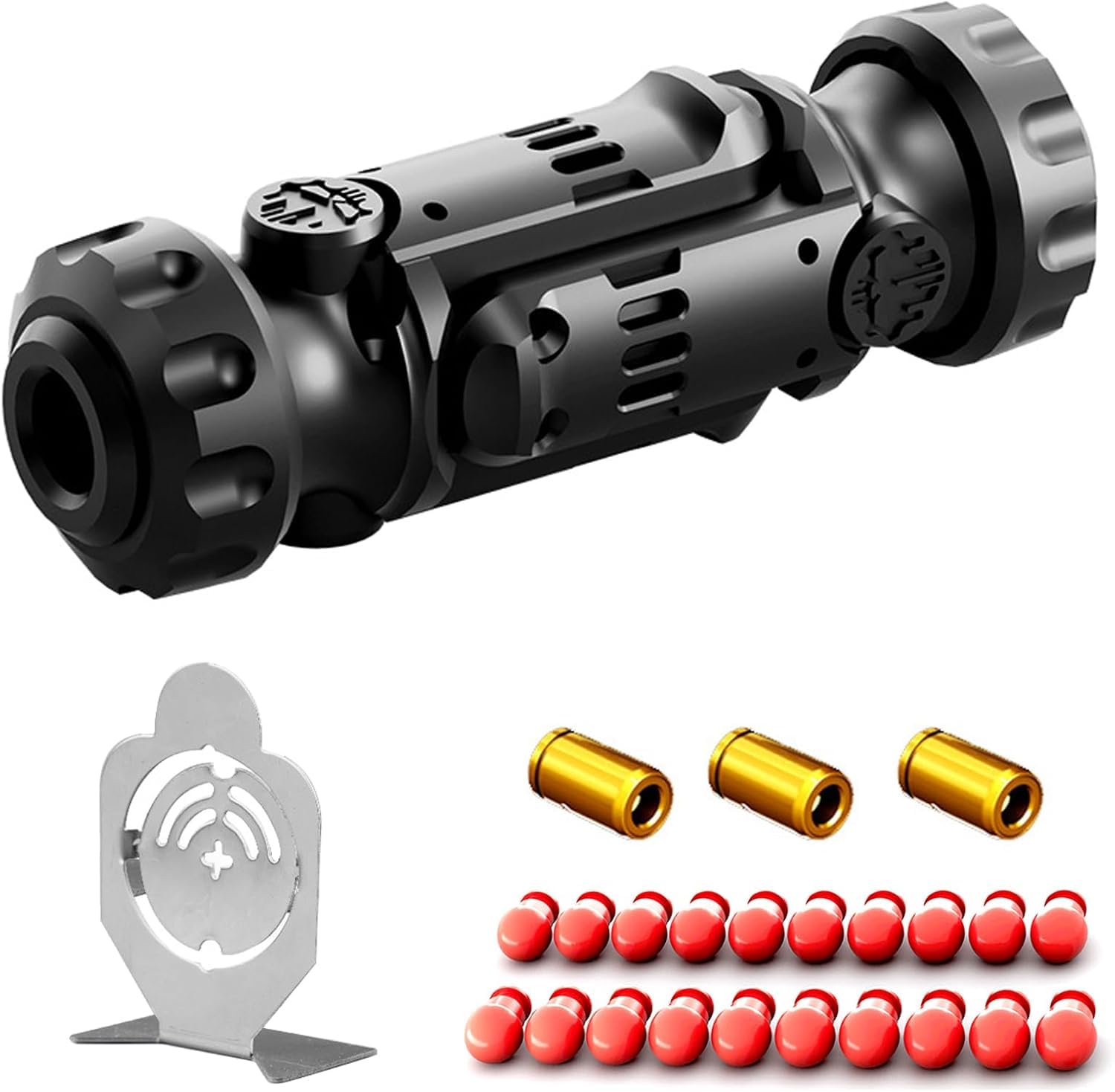 Tungsten Steel Fidget Gun Toy compact pocket size for one-handed office use.