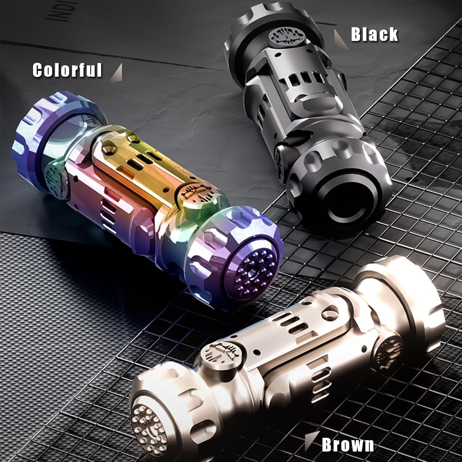 Tungsten Steel Fidget Gun Toy gift-ready packaging for fidget enthusiasts.