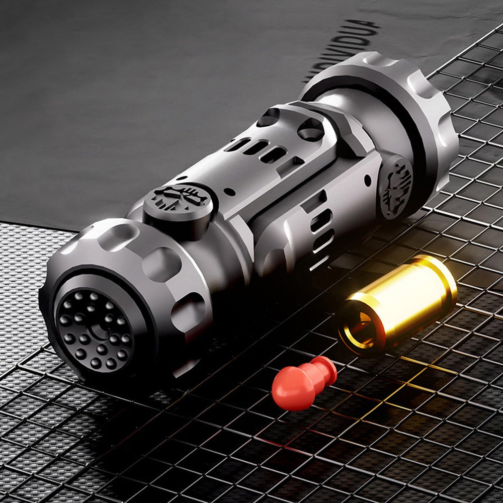 Tungsten Steel Fidget Gun Toy with textured spinner for focused stress relief.