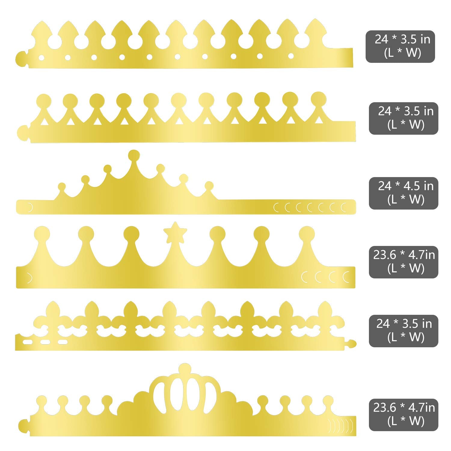 TUPARKA easy-assembly foil crown for quick party photo props.