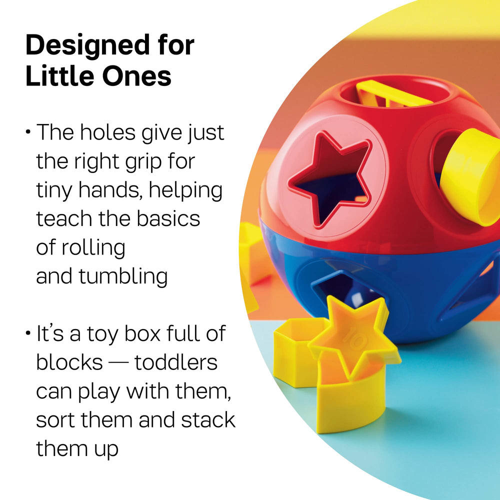Tupperware BPA-free Shape-O Toy for safe, durable sorting activities.