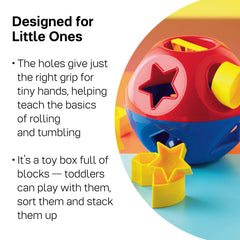 Tupperware BPA-free Shape-O Toy for safe, durable sorting activities.