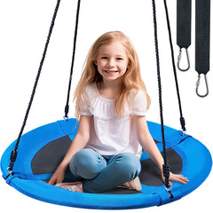 TURFEE 40-inch saucer swing blue seat for backyard fun and quick setup