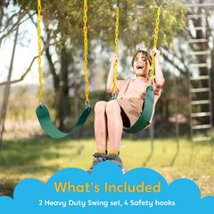 TURFEE backyard swing setup ready for trees or play structures