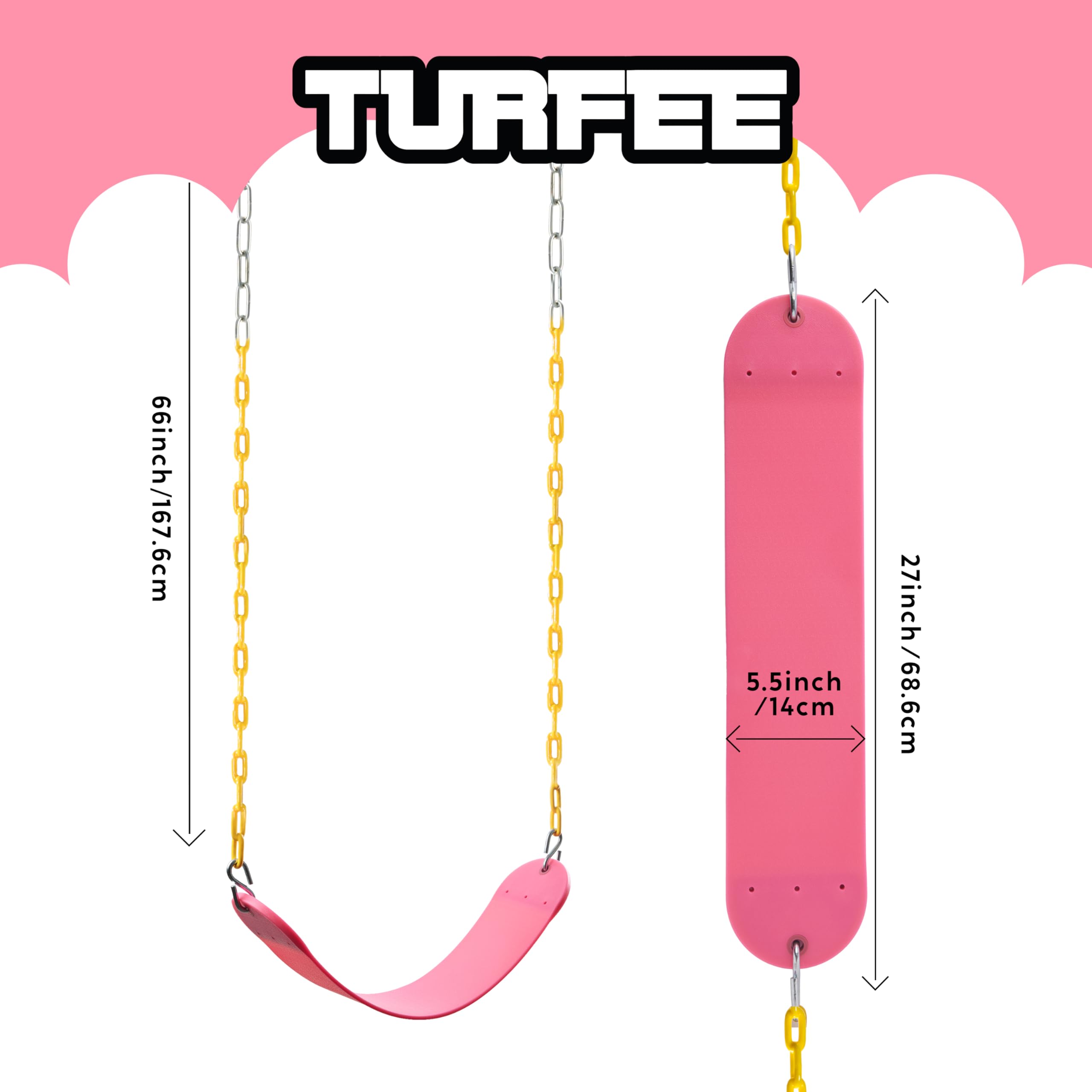TURFEE Easy installation with snap hooks and adjustable height
