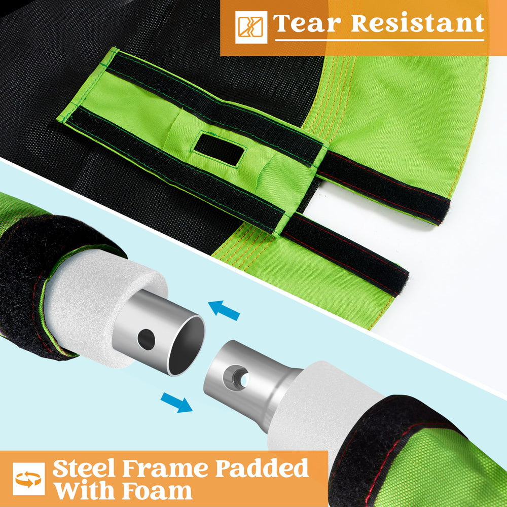 Four-side-handles on TURFEE swing provide extra stability during play