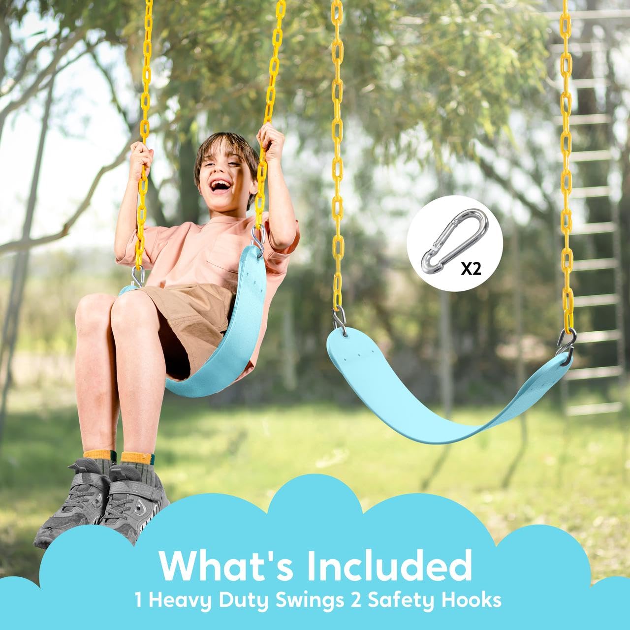 TURFEE setup for indoor or outdoor hanging from tree branches or beams