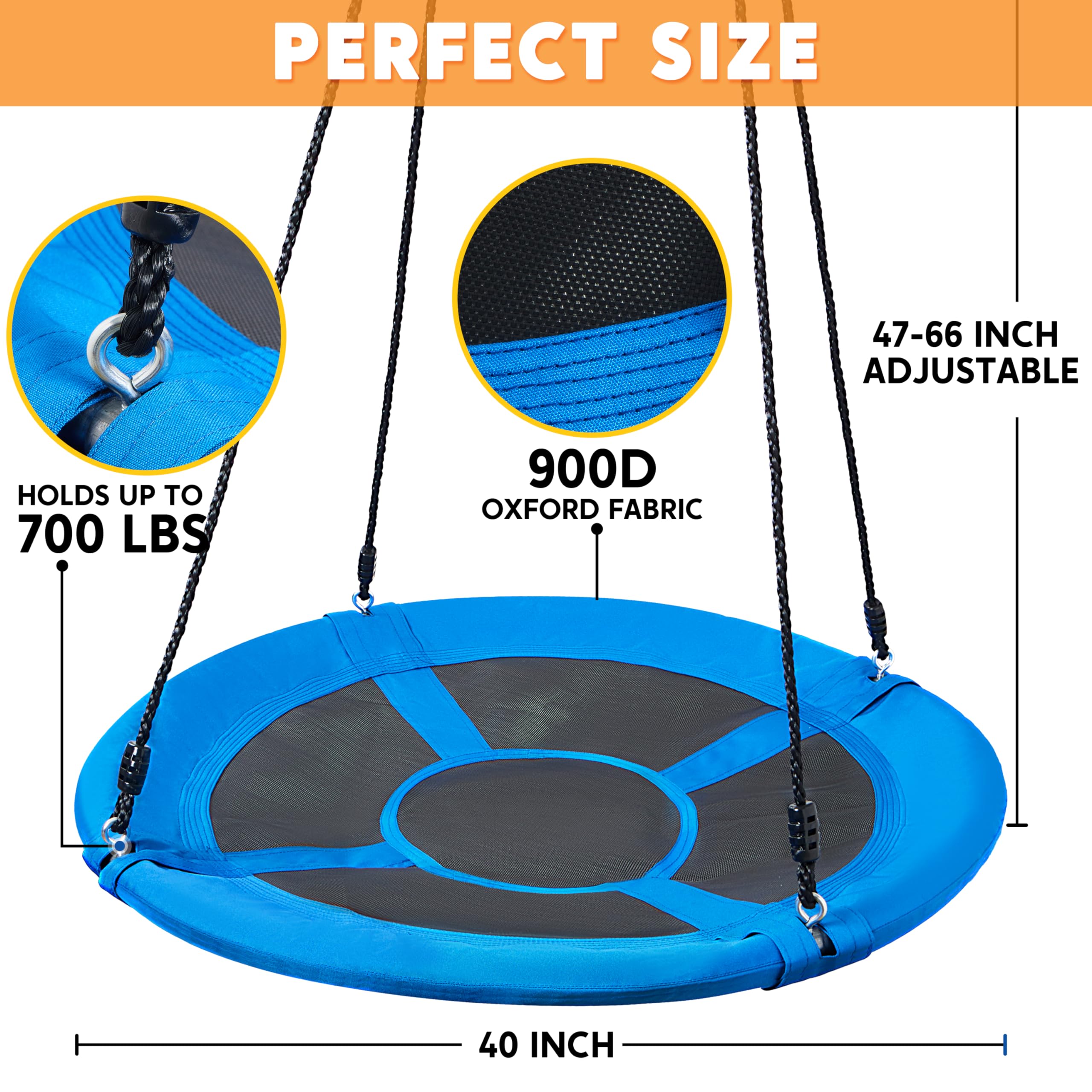 Turfee swing kit includes wrench, carabiners, and straps for easy assembly