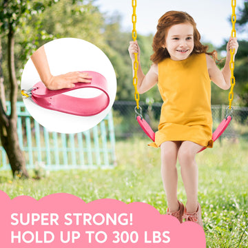 TURFEE thermoplastic-coated chain section protects fingers during play