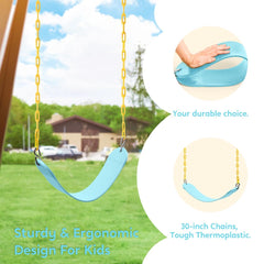 TURFEE swing seat with thermoplastic cover, 30 inches, weather-resistant