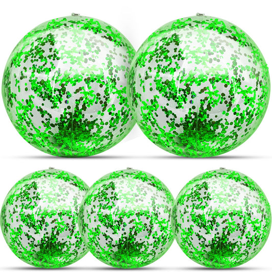 TurnMeon 24-inch glitter beach ball sparkling in sun for vibrant outdoor fun.