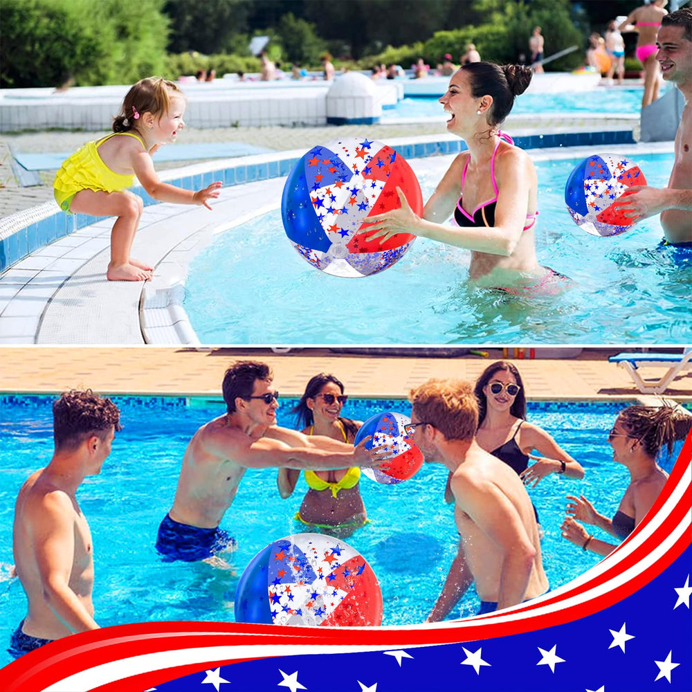 TURNMEON patriotic sequin ball 16inch for kids and friends to enjoy backyard play.