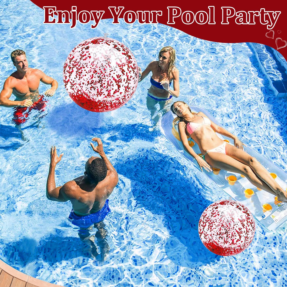 TURNMEON deflated sequin beach ball pack for easy storage and transport