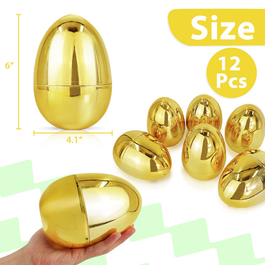 TURNMEON fillable 6-inch Easter egg offers large storage for toys and candies.