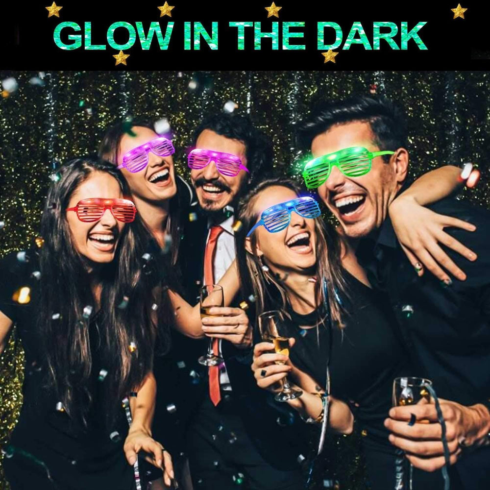 TURNMEON shutter shades glow in six colors for concerts and festivals.