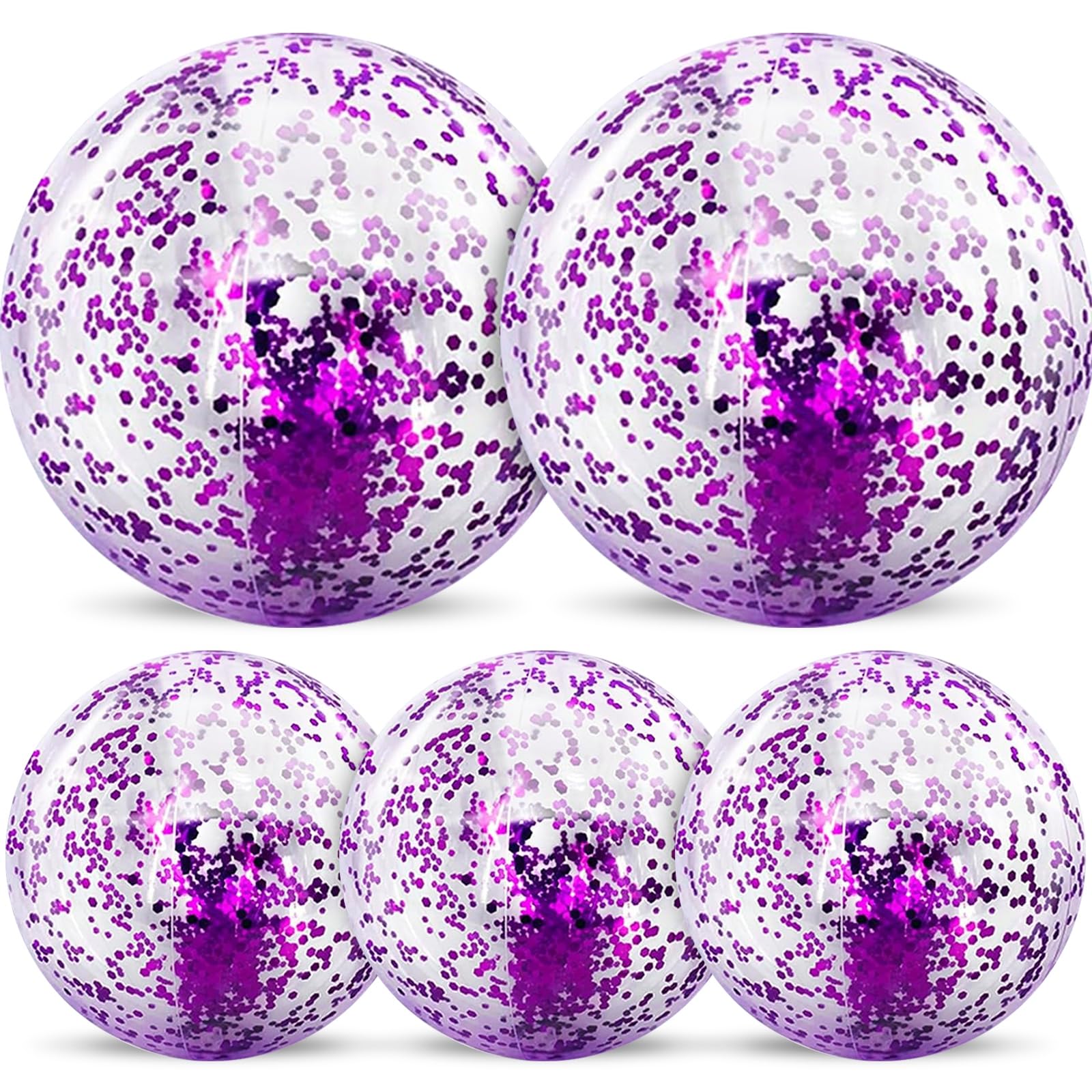 TURNMEON 24-inch sequins beach ball shimmering in sunlight for vibrant poolside fun