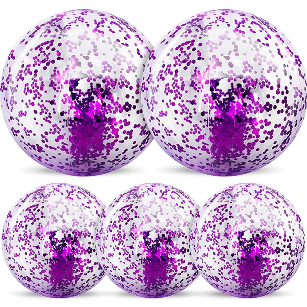 TURNMEON 24-inch sequins beach ball shimmering in sunlight for vibrant poolside fun