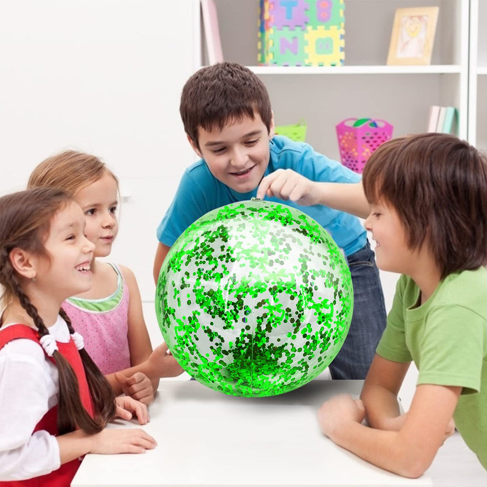 TURNMEON glitter beach ball for summer parties and decorative outdoor use.