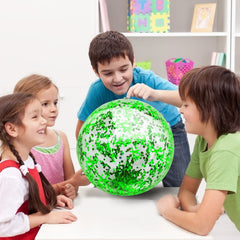 TURNMEON glitter beach ball for summer parties and decorative outdoor use.