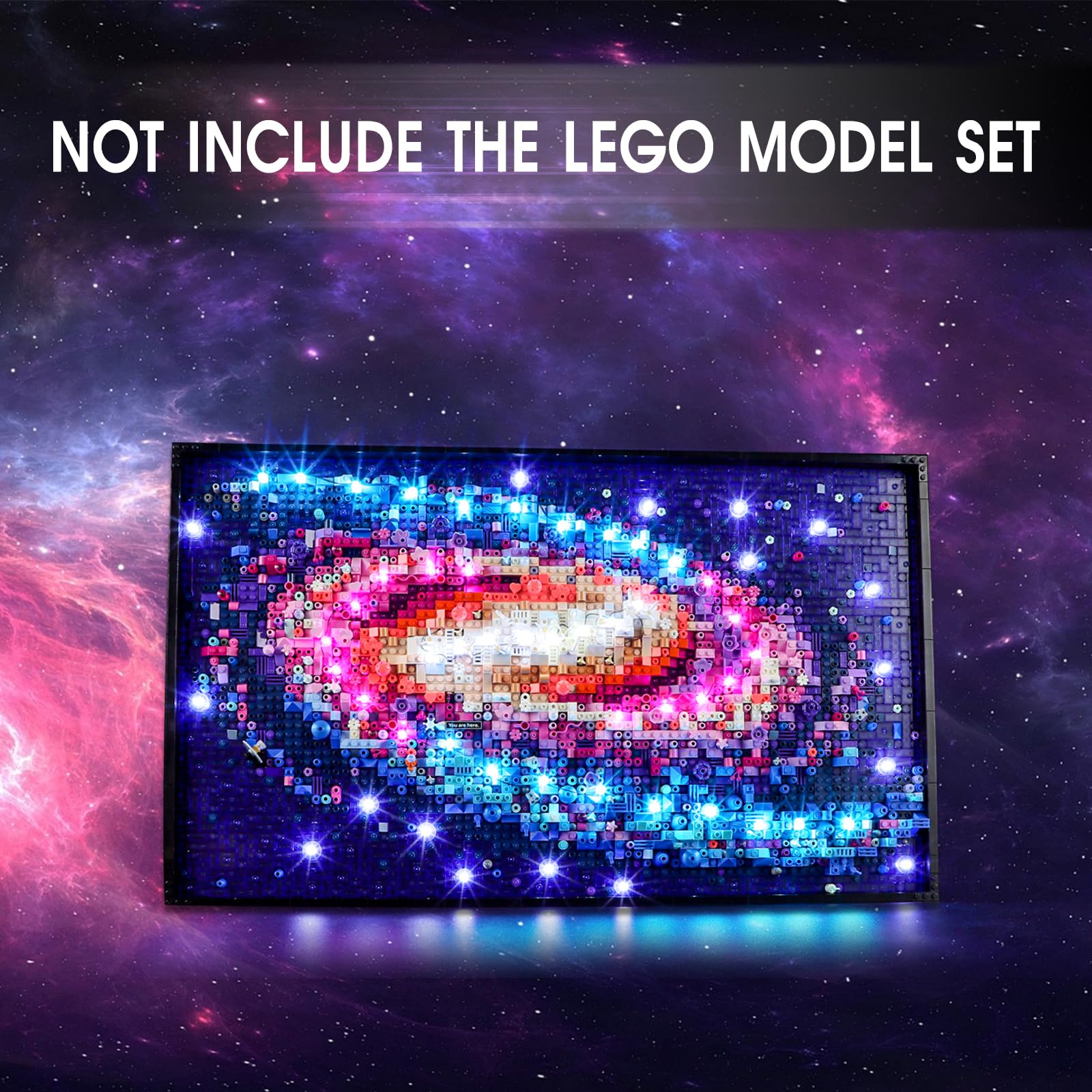 Tusedna LED light kit shows discreet side wiring for a seamless look around the model.