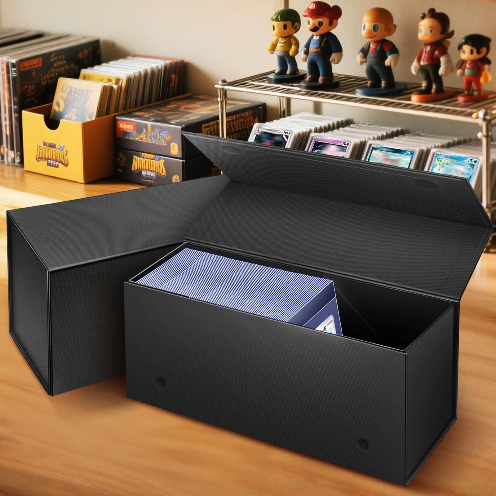 Tutata dust-and-light-protection helps preserve card displays.