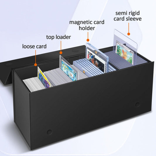 Tutata trading card storage vertical design keeps collections tidy and accessible.