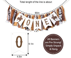 TUTOTU cowboy-themed banner panels decorate the chair tray for joyful photos.