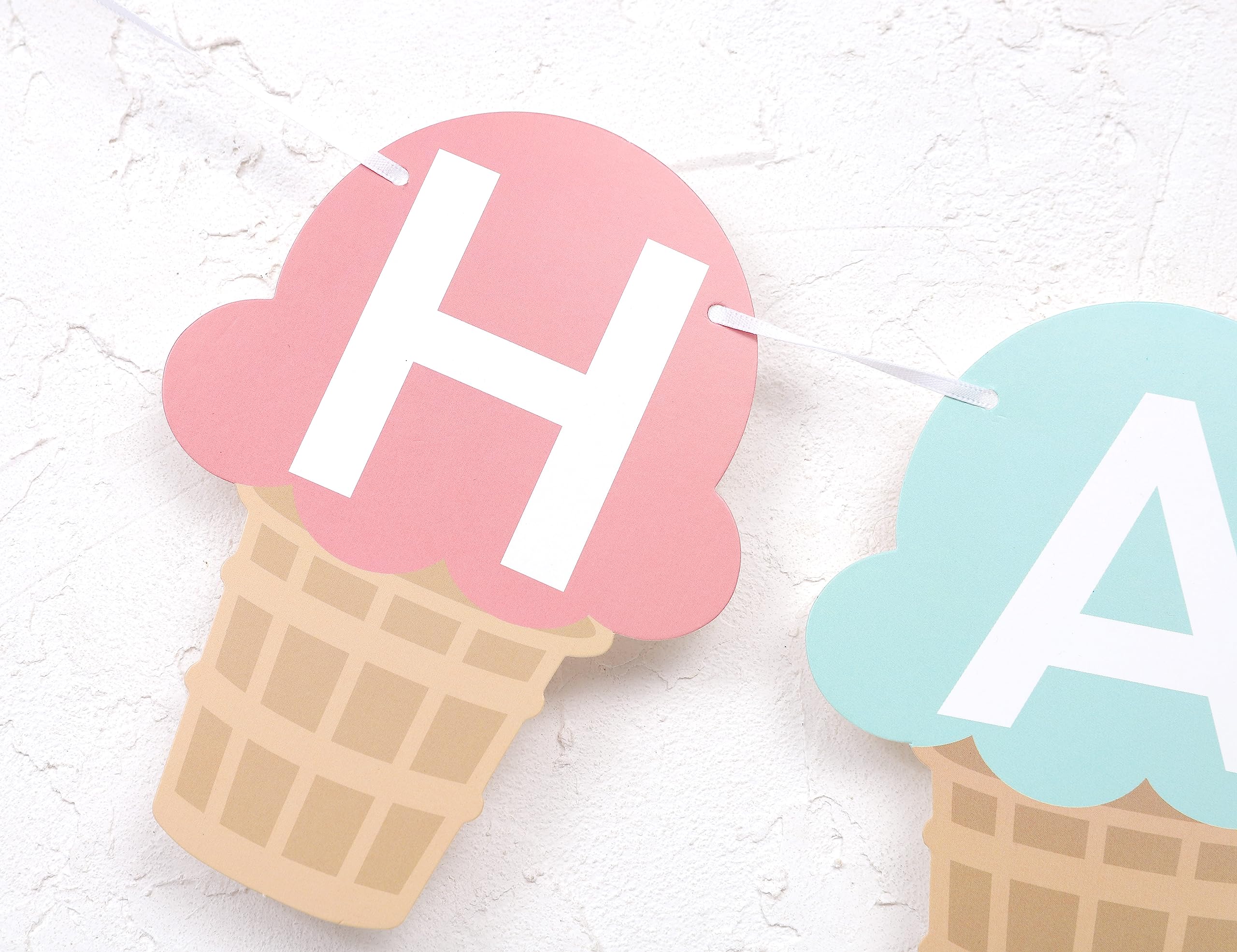 TUTOTU ice cream banner first birthday photo backdrop boosts memories.