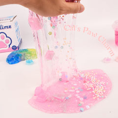 Party favor ready Tuupowana pink slime, great for kids' celebrations and gifting.