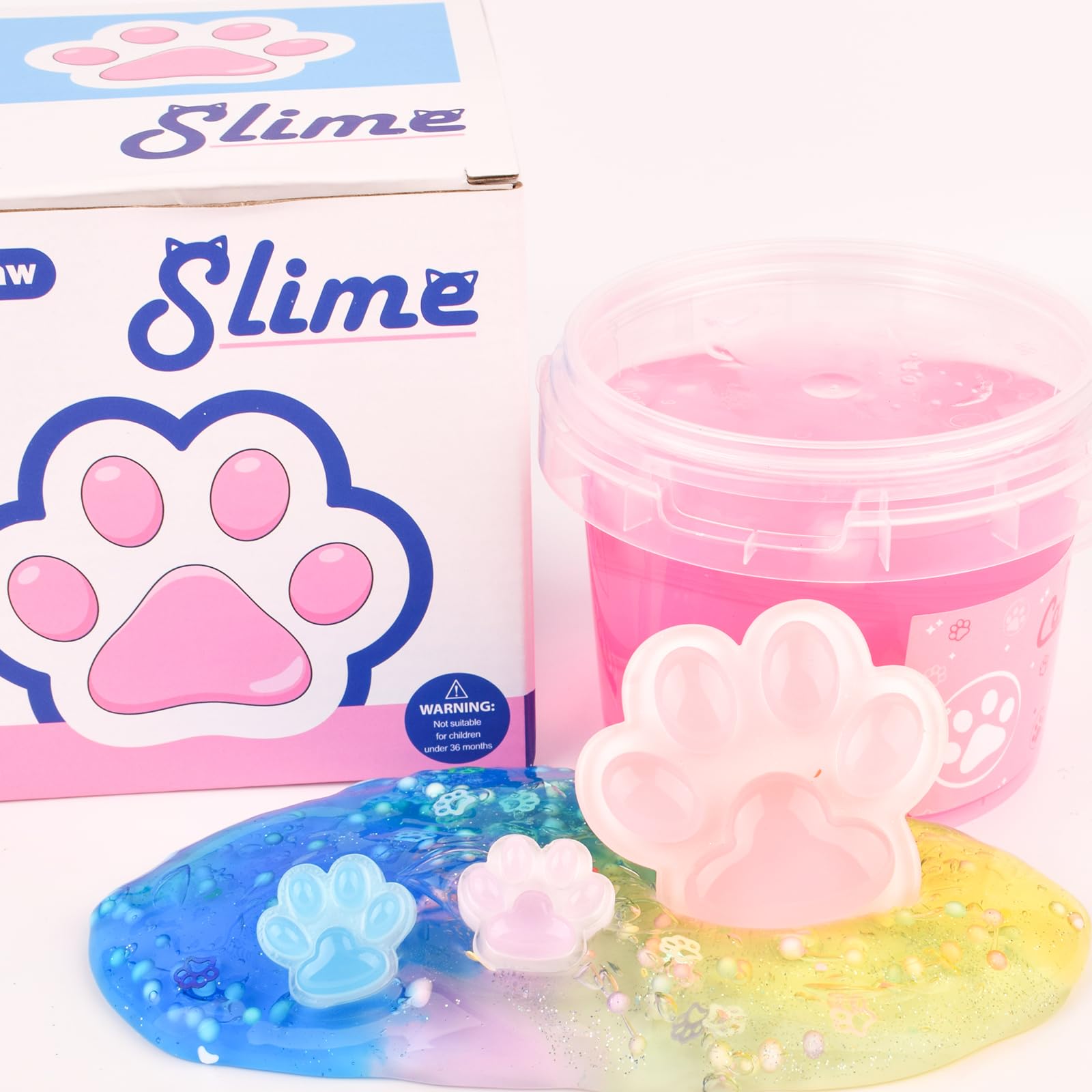 Storage-friendly slime jar helps keep texture neat between play sessions.